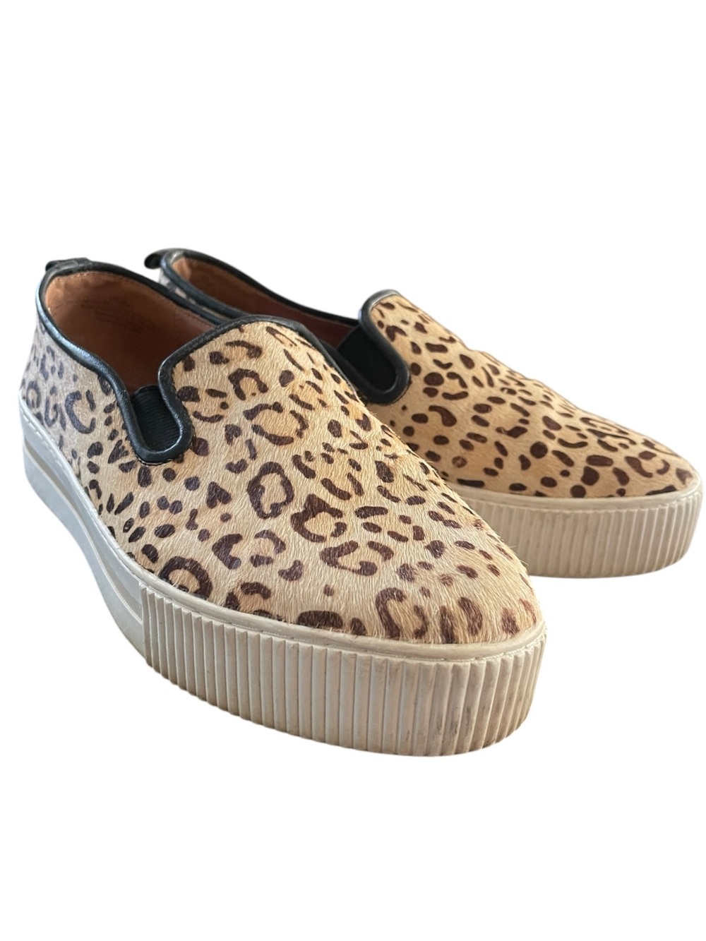 Halogen Leopard Calf Print Hair Platform Slip On Sneaker Versatile Casual 9